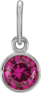 Sterling Silver Posh Mommy® Imitation Ruby Charm/Pendant