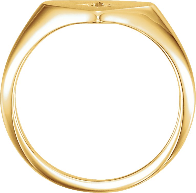 14K Yellow Gold .01 CT Natural Diamond 11.9mm Heart Starburst Ring