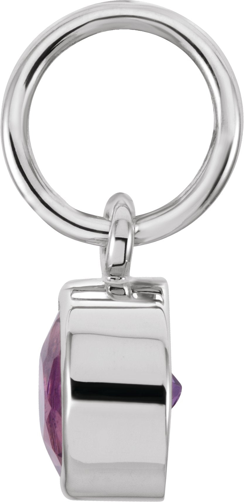 Sterling Silver Posh Mommy® Imitation Amethyst Charm/Pendant