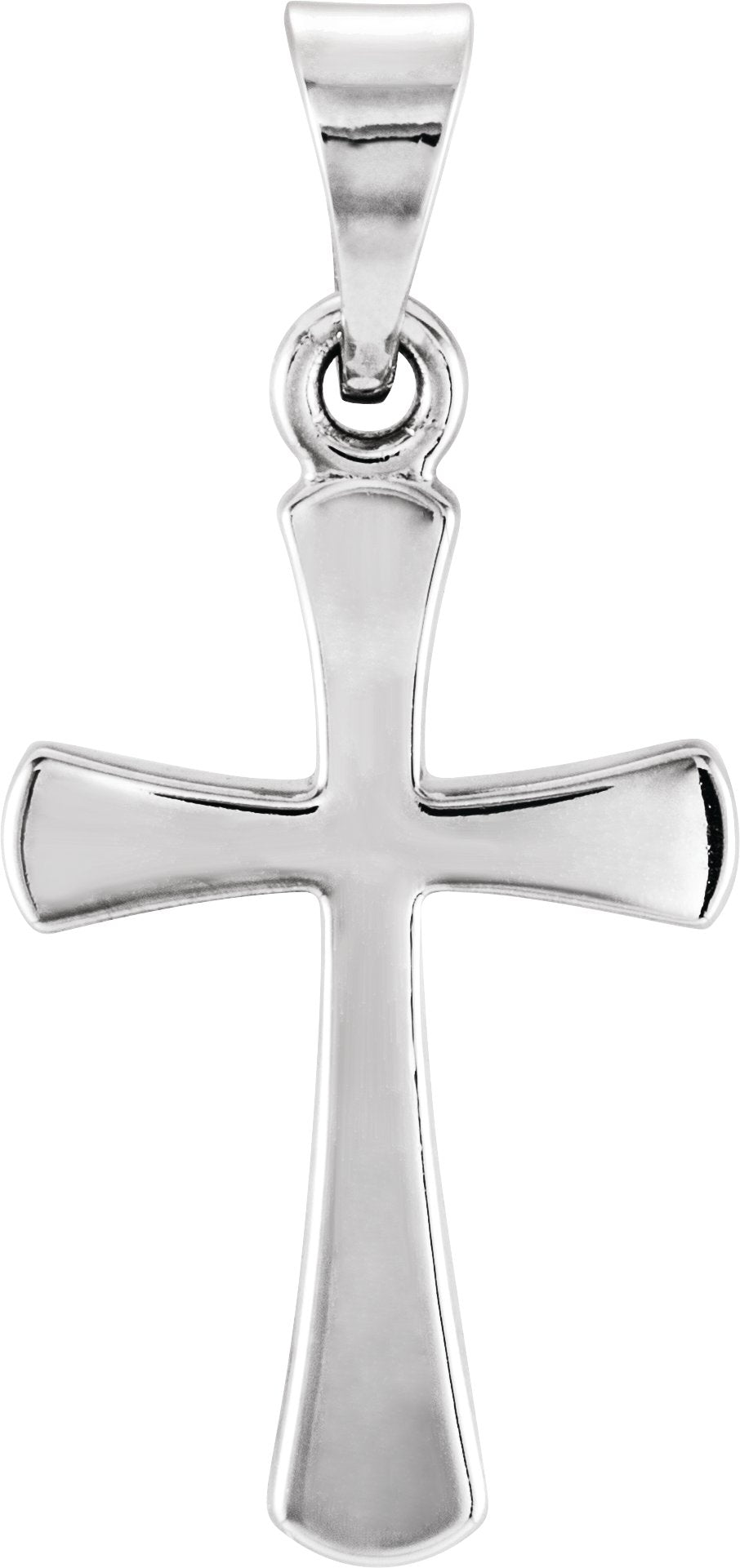 14K White Gold Cross Pendant