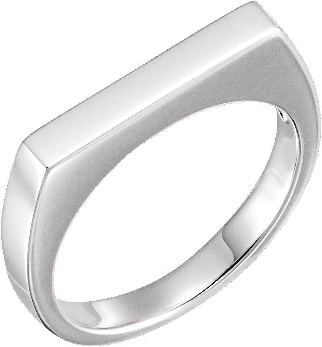 14K White Gold 3mm Engravable Stackable Ring
