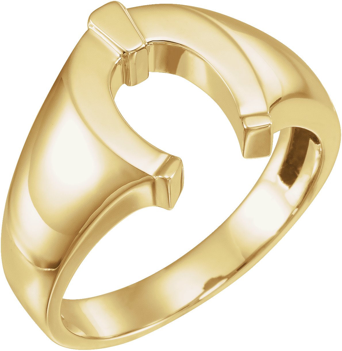 14K Yellow Gold Horseshoe Ring