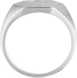Sterling Silver 14mm Hexagon Signet Ring