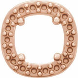 14K Rose 4mm Cushion Center Pendant Mounting