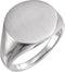 Sterling Silver Round Signet Ring