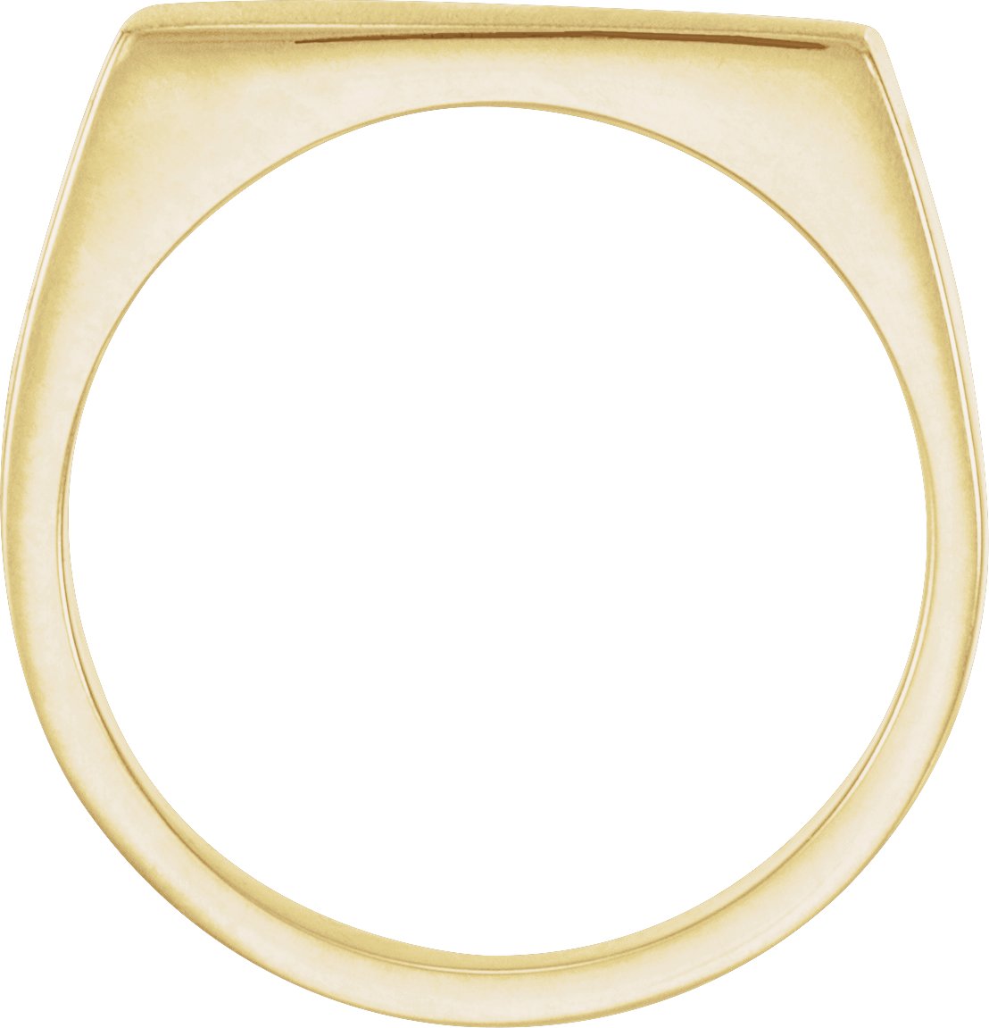 10K Yellow Gold 15x9 mm Rectangle Signet Ring