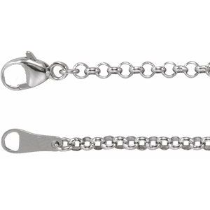 18K 2.4 mm Rolo chain