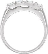 Platinum 5/8 CTW Natural Diamond Four-Stone Anniversary Band