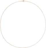 14K Rose Gold 1mm Adjustable Cable 16-18" Chain