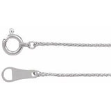 Platinum 0.8 mm wheat chain