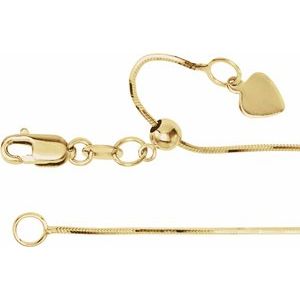 14K 0.8 mm snake chain