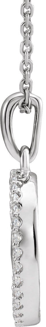 14K White Gold 1/5 CTW Natural Diamond Tree of Life 16-18" Necklace