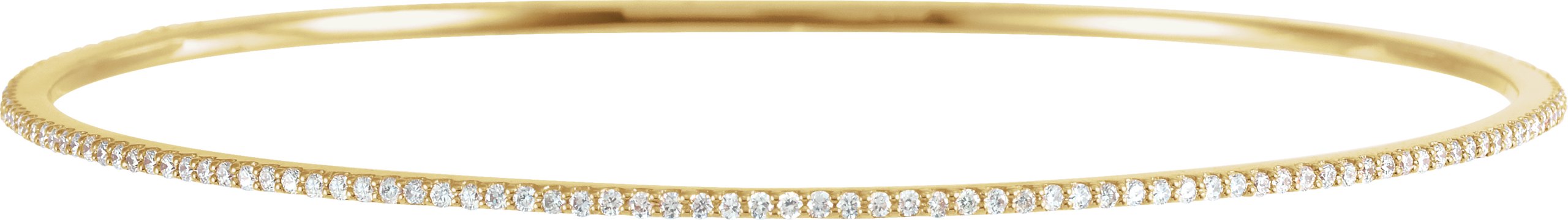 67337 / Bracelet / Set / 14K Yellow / Round / Lab-Grown Diamond / 1.1Mm :: 1 Ctw / Si1-Si2, GH / 8 In / Polished / 1 Ctw Lab-Grown Diamond Bangle Bracelet