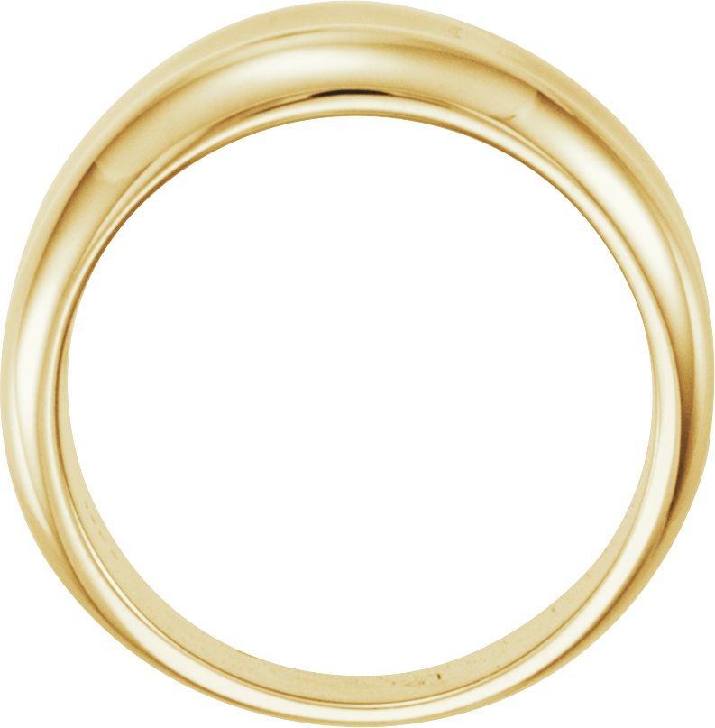 14K Yellow Gold Concave Ring