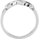 14K White Gold Love Infinity-Inspired Ring