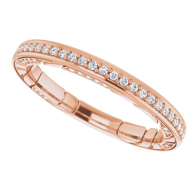 14K Rose Gold 1/5 CTW Natural Diamond Anniversary Band