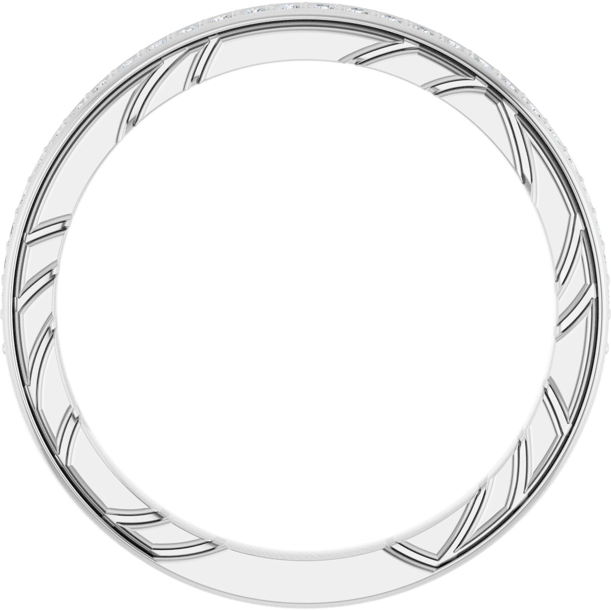 14K White Gold 1/8 CTW Natural Diamond Anniversary Band