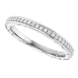 14K White Gold 1/8 CTW Natural Diamond Anniversary Band