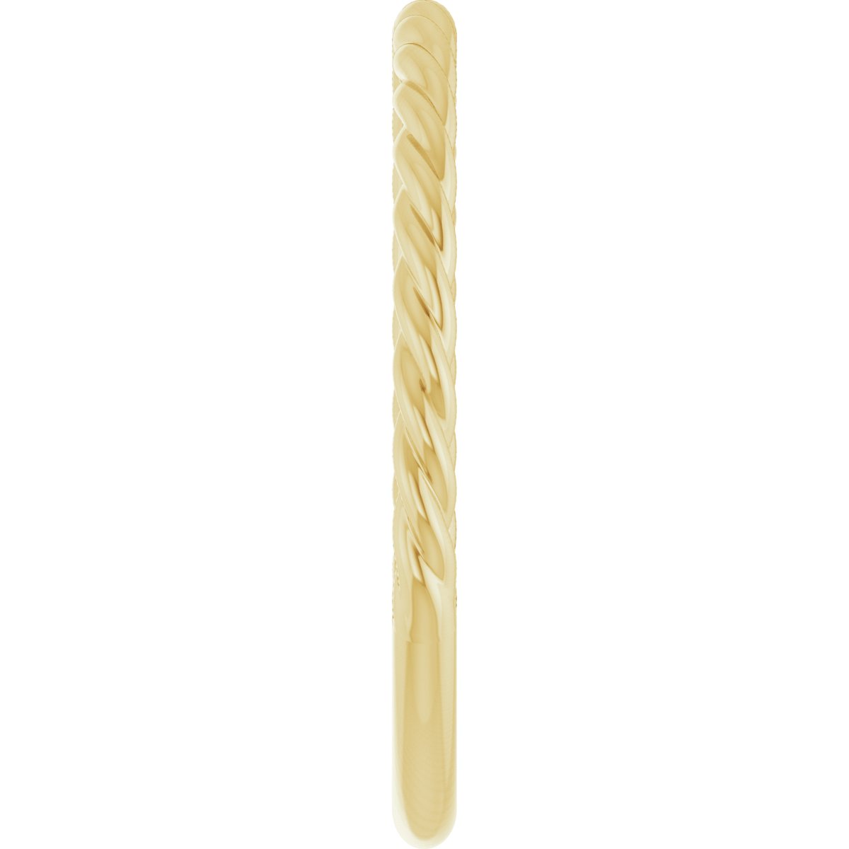 14K Yellow Gold 1.7 mm Rope Band Size 7