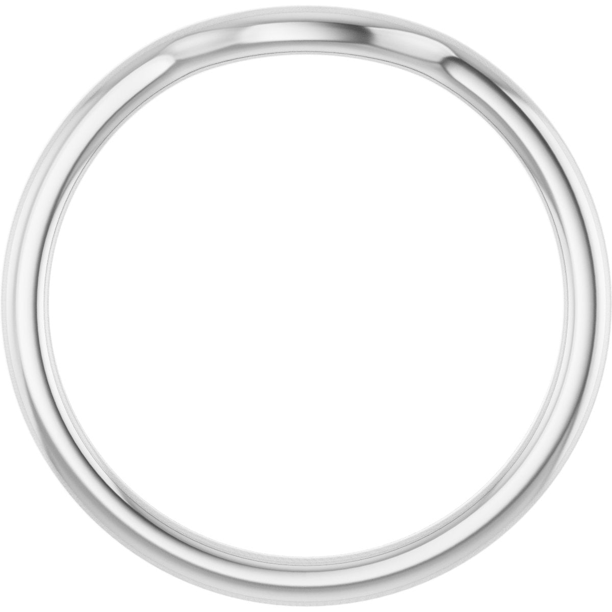 14K White Gold Contour Band