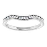 14K White Gold 1/8 CTW Natural Diamond Contour Band