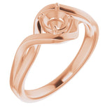 14K Rose 4.8mm Round Ring Mounting