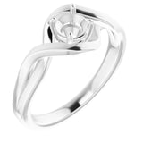 10K White 4.8mm Round Ring Mounting