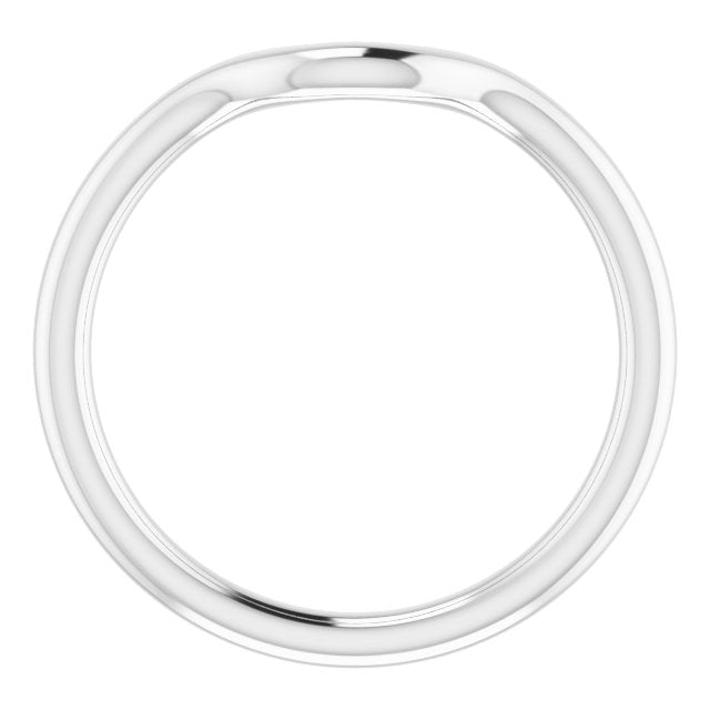 14K White Gold Band for 5.8 mm Round Ring