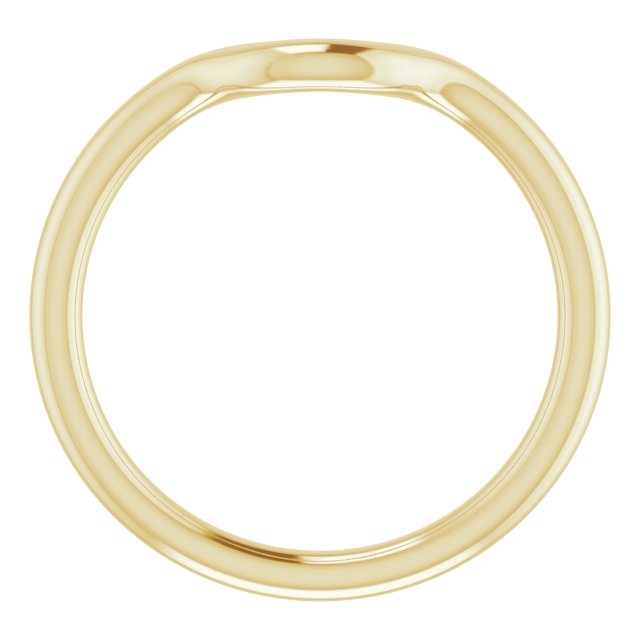14K Yellow Gold Band for 7x5 mm Oval Ring