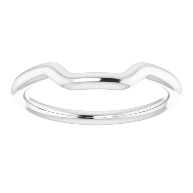 14K White Gold Band for 5 mm Square Ring