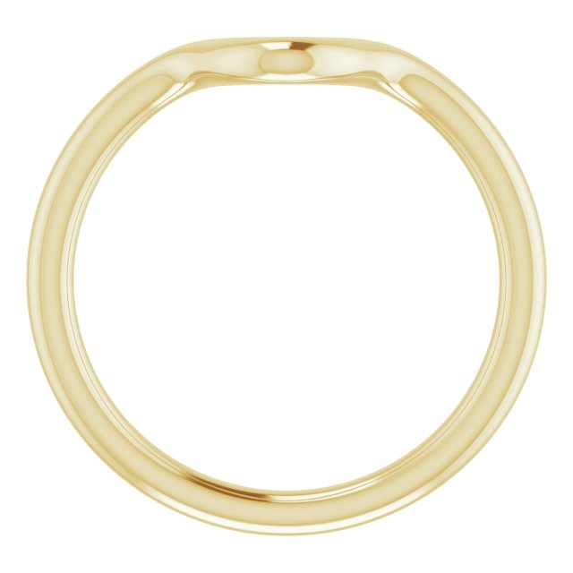 14K Yellow Gold Band for 10x5 mm Marquise Ring