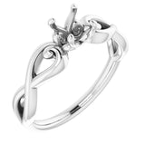 14K X1 White 5.2mm Round Ring Mounting