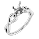 10K White 6.5mm Round Ring Mounting