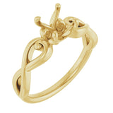 10K Yellow 6.5 mm Round Ring Mounting
