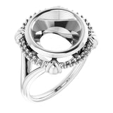 10K White 11mm Round Ring Mounting