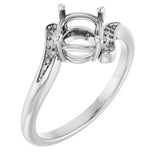 10K White 6.5mm Round Ring Mounting