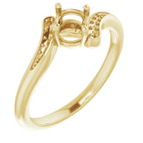 10K Yellow 4.8mm Round Ring Mounting