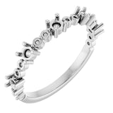 14K White Accented Stackable Ring Mounting