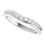 14K White Gold 1/3 CTW Natural Diamond Contour Band