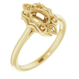 14K Yellow 7x5 mm Oval Ring Mounting