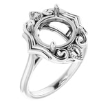 10K White 10mm Round Ring Mounting