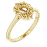 10K Yellow 5.2 mm Round Ring Mounting