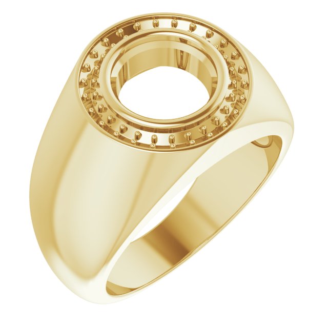 14K Yellow 8.8mm Round Ring Mounting