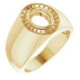 18K Yellow 8x6 mm Oval Ring Mounting