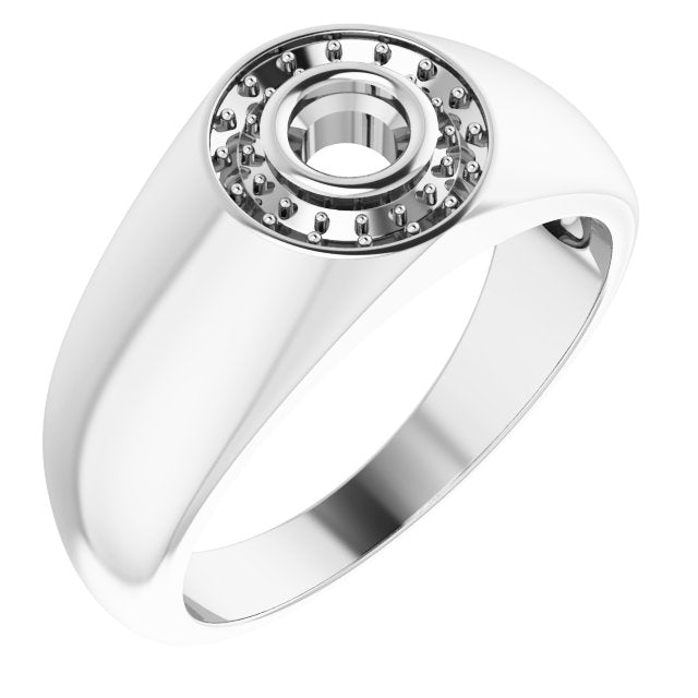Continuum Sterling Silver 4.1 mm Round Ring Mounting