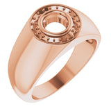 10K Rose 5.8mm Round Ring Mounting