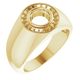 10K Yellow 6.5 mm Round Ring Mounting