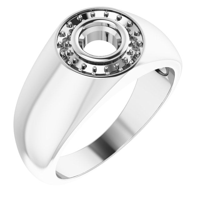 10K White 5.2mm Round Ring Mounting