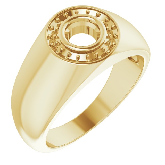 18K Yellow 5.2mm Round Ring Mounting