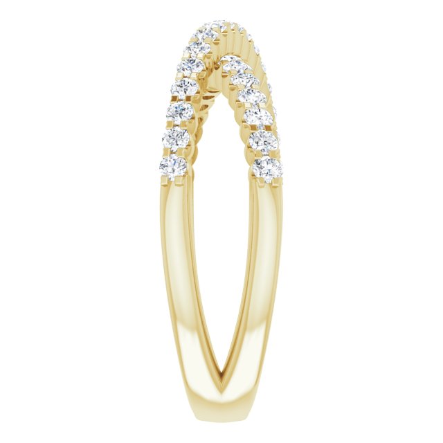 14K Yellow Gold 1/2 CTW Lab-Grown Diamond Criss-Cross Ring